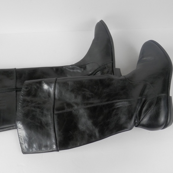 Seychelles Black Leather Riding Boots